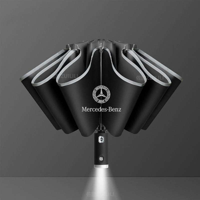 XDFMN1 Heiß 2026 Neu Für Benz Auto Automatisches Faltbares Winddichtes Sonnenschirm-Regenschirm für Mercedes Benz A B C E S V-Klasse GLB GLC GLE Sprinter