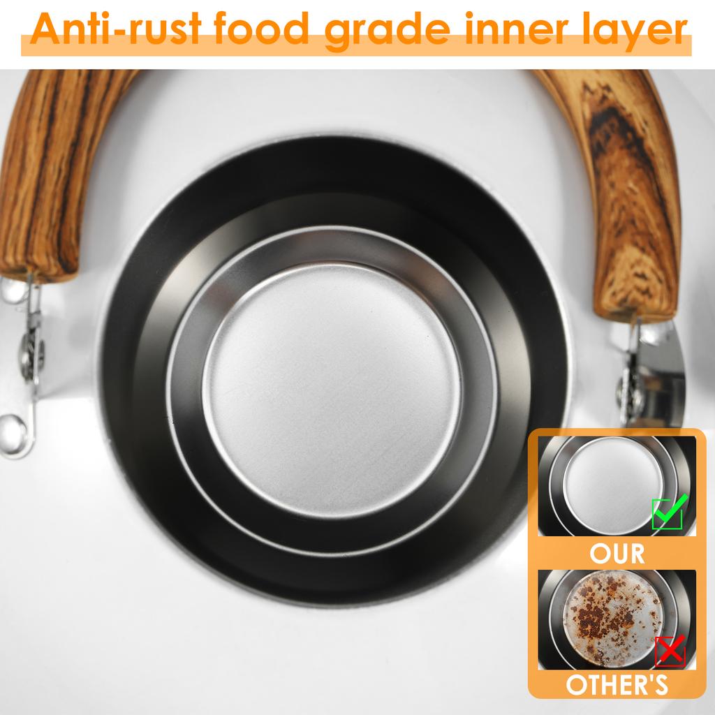 Βραστήρας τσαγιού 3/2 λίτρων με λαβή κατά του εγκαυμάτων Ανοξείδωτος βραστήρας τσαγιού από ανοξείδωτο ατσάλι Κατηγορία τροφίμων Κορυφαίος βραστήρας τσαγιού