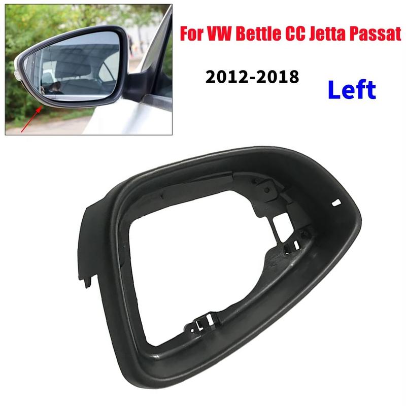 For VW Jetta 2012-2018 Passat B7 2012-2016 Bettle 2012-2018 CC 2009-2018 1x Car Rearview Side Mirror Frame Cover Case Shell ABS