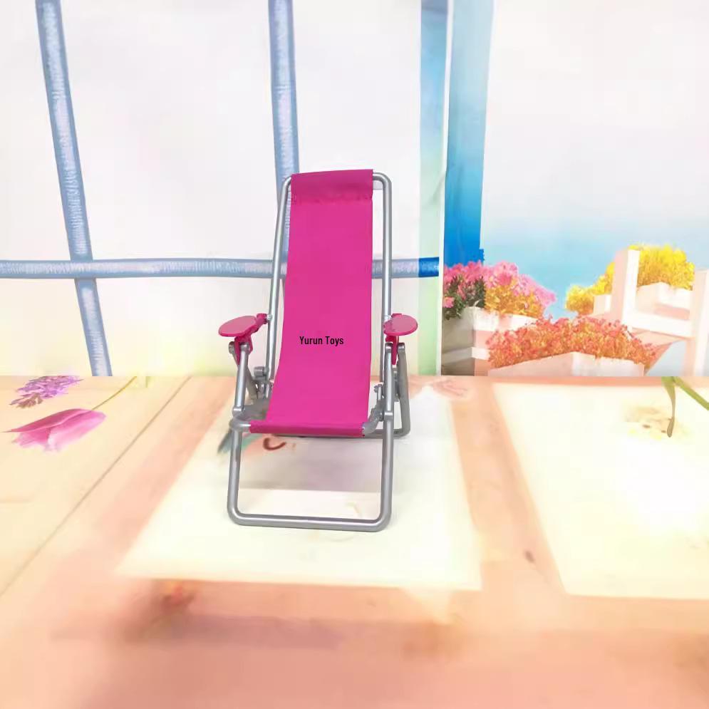 Zusammenklappbarer Puppen-Strandliegestuhl zum Rollenspiel