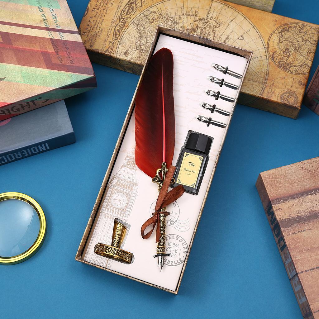 Literary Goose Quill Pen Girlfriend Birthday Graduation Commemorative Gift Friendship Creative Surprise Muse Festival Gift Dipping Pen