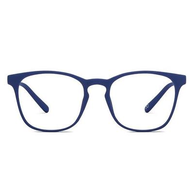 HUSTLR Nullstärke Blaulichtfilter & Antireflex Computerbrille | Blau Vollrand Quadratisch | Peyush Bansal Brille | Für Kinder 8-12 Jahre | HP D15011L