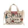 New Large Capacity Shoulder Bags Fashion Letter Painted Canvas Crossbody Bags Tote Bags Birthday Gifts