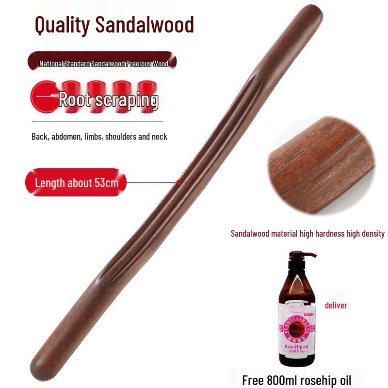 Santalová masážní tyčinka: Univerzální škrábka na záda a meridiánová tyč