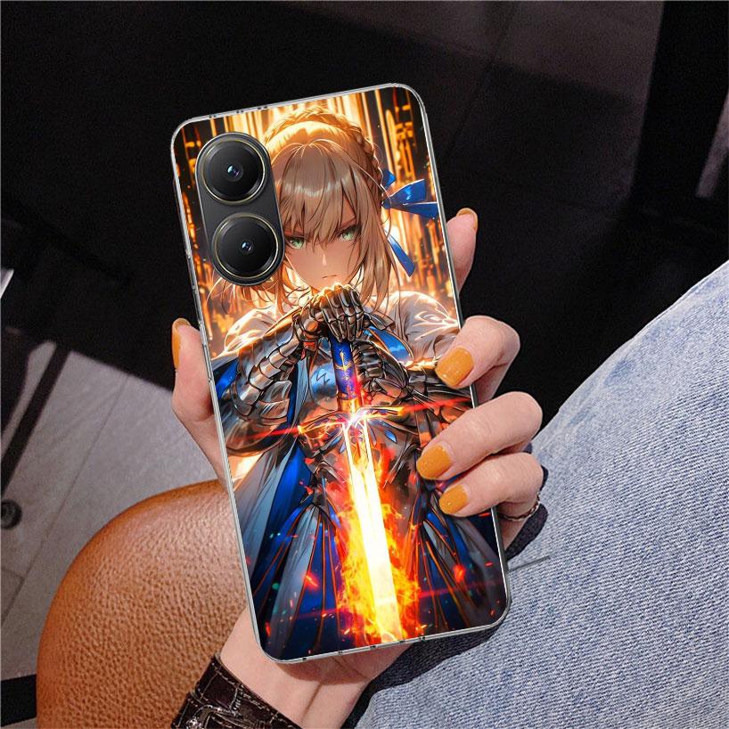 Fate Zero Stay Night Saber Phone Case For Xiaomi Poco X7 X6 X5 Pro F7 Ultra Redmi 15C 15 13C 13 12C 12 10 10A 10C 9 9A 9C 9T Cov