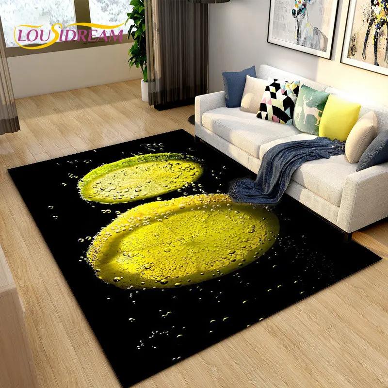 Fruits Vegetables Kitchen Mat Area Rug Carpet for Living Room Bedroom Playroom Sofa decor home Non-slip rug Floor Mat Soft