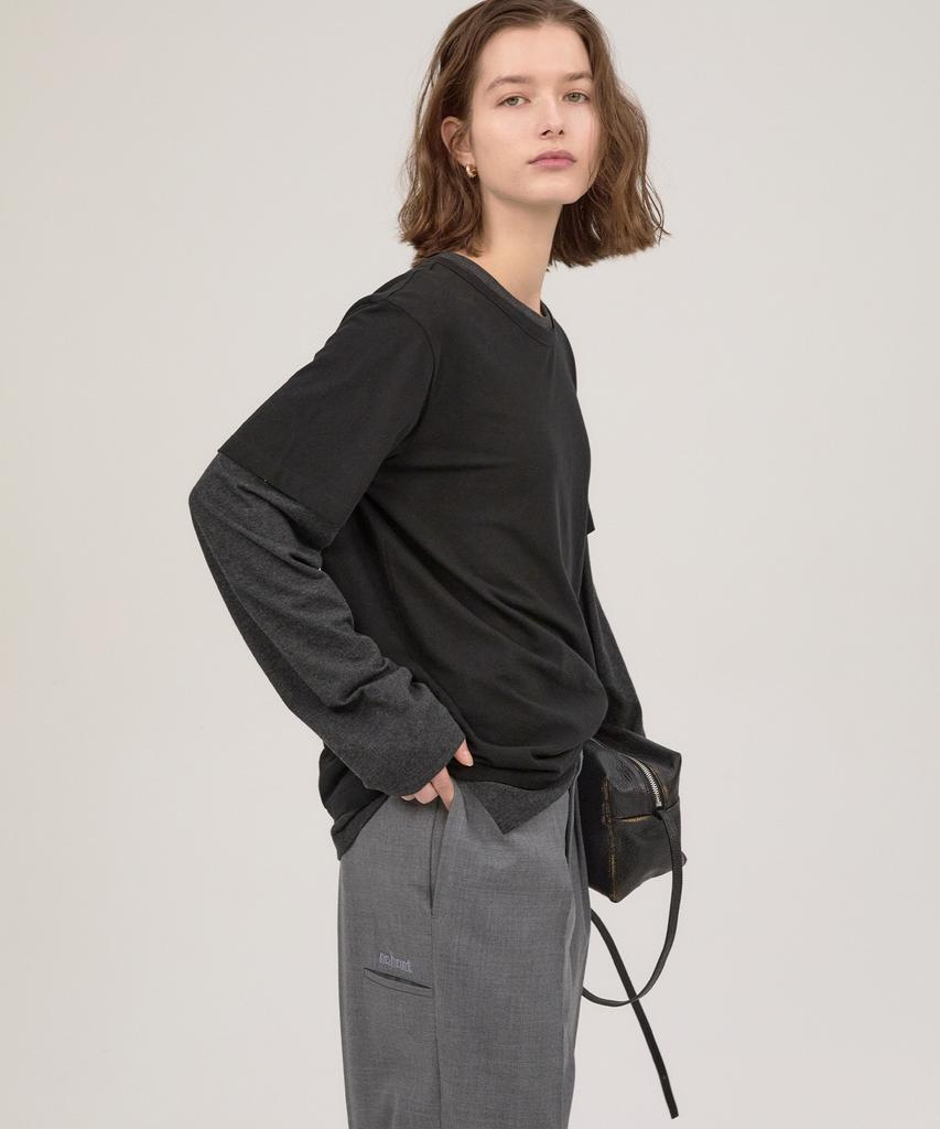 NOHANT Layerd T-Shirts Set Black