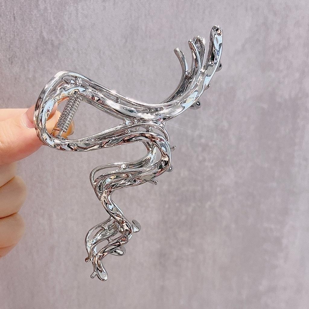 2023 Vintage Geometric Hair Claws Korean Hollow Out Grab Hair Clip Hairpins For Women Fashion New Headwear Girl Hair Accessories