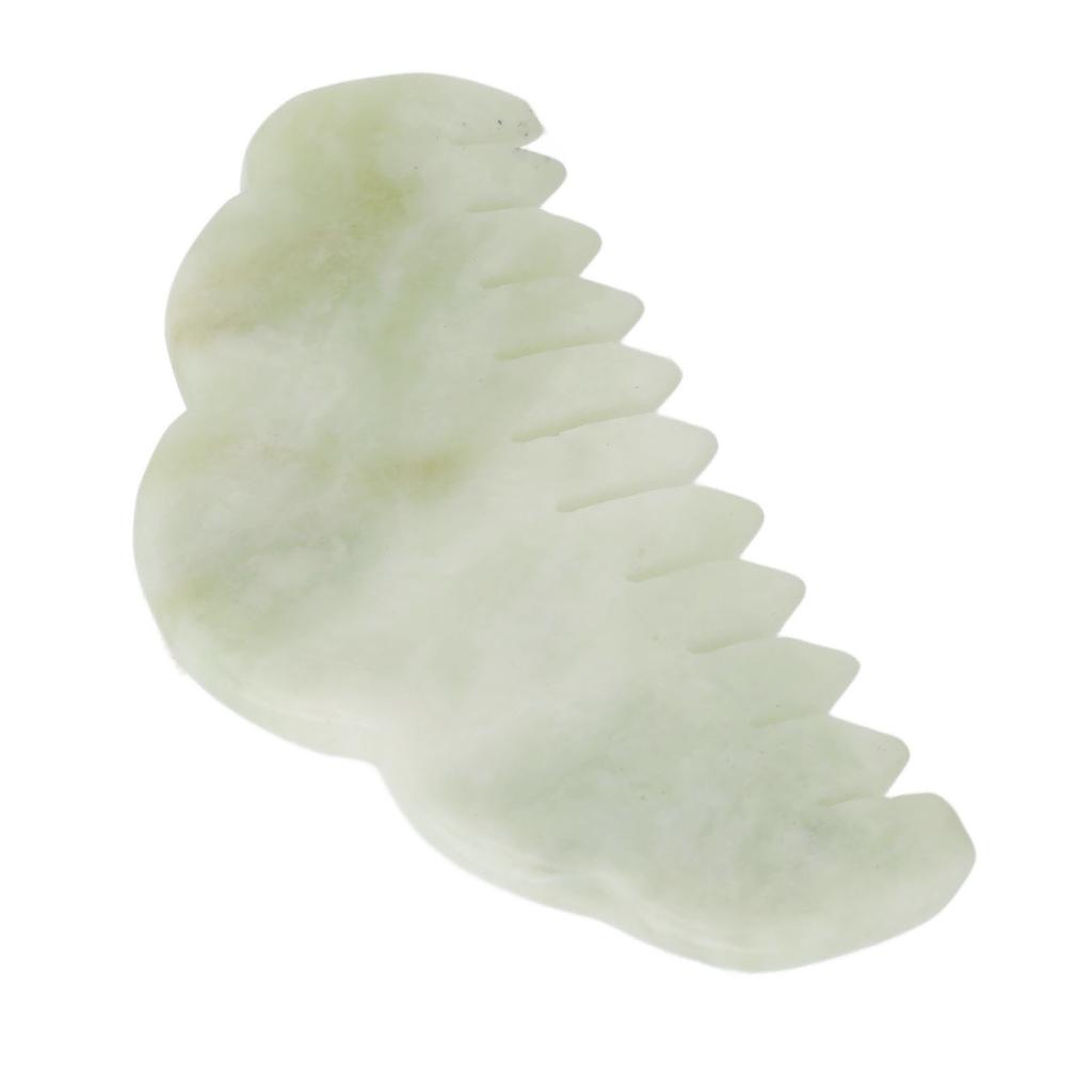 Natural Jadestone Comb Head Scalp Massager Tool Healthcare Baldness Resistance Guasha Comb