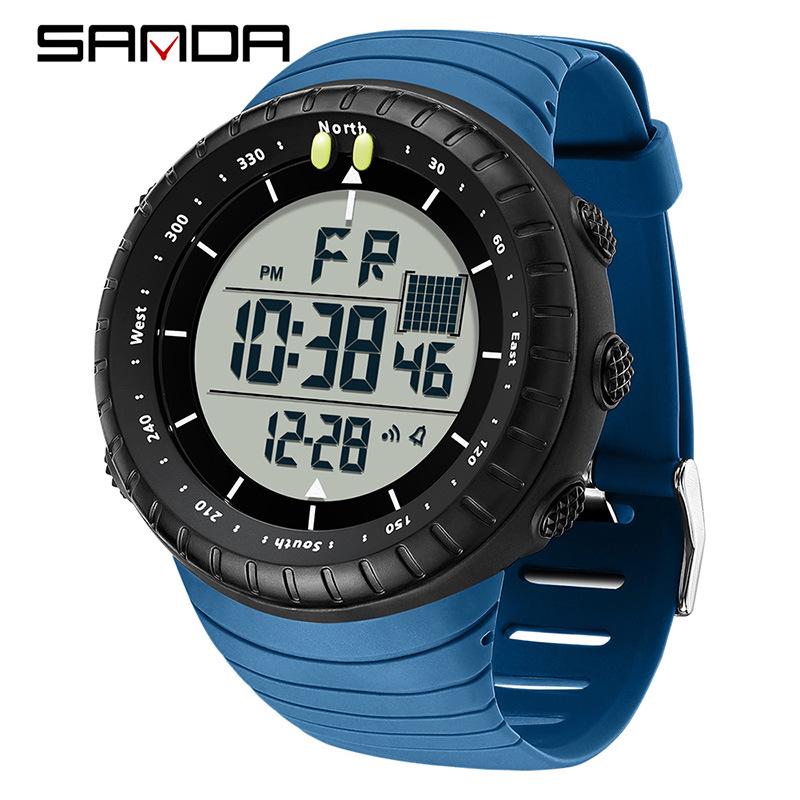 Sanda Cold Light Large Screen Waterproof Digital Sports Watch