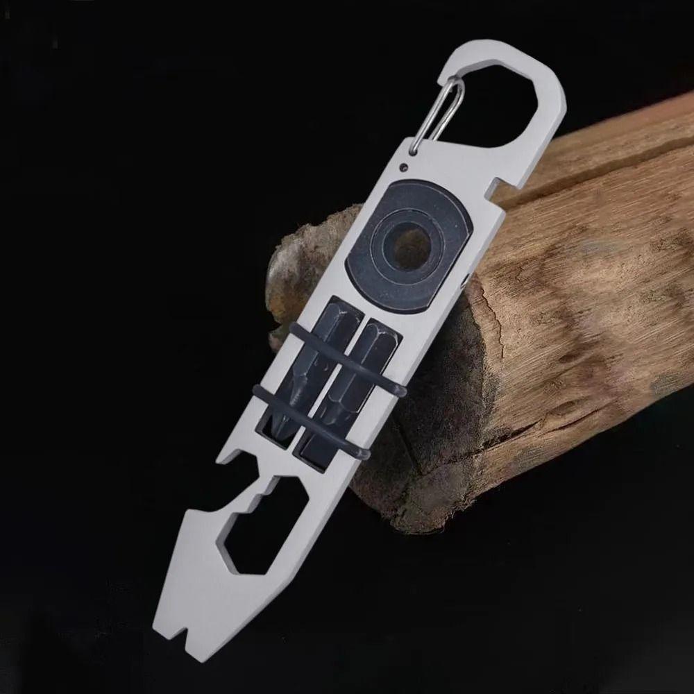 Mini Multifunctional Pry Bar Keychain Shape Outdoor Multifunctional Screwdriver Traveling