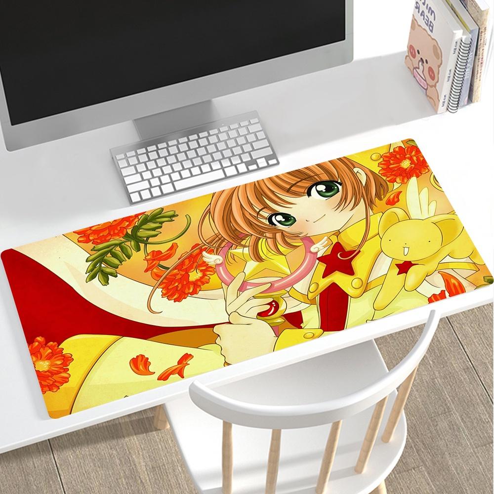 Large Mousepad Cardcaptor Sakura Anime Girl Gamer Gaming Mouse Pad Computer Accessories Keyboard Laptop Padmouse Speed D