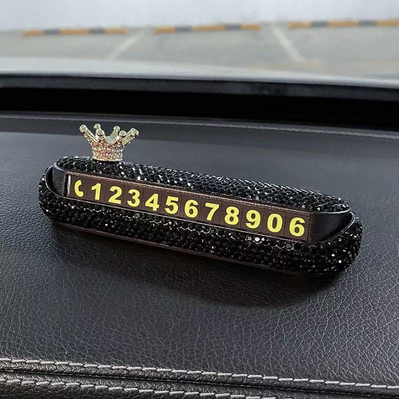 Car Temporary Parking Card Phone Number Card Plate Telephone Number Stop Luminous Parking Aid Garage Car Interior