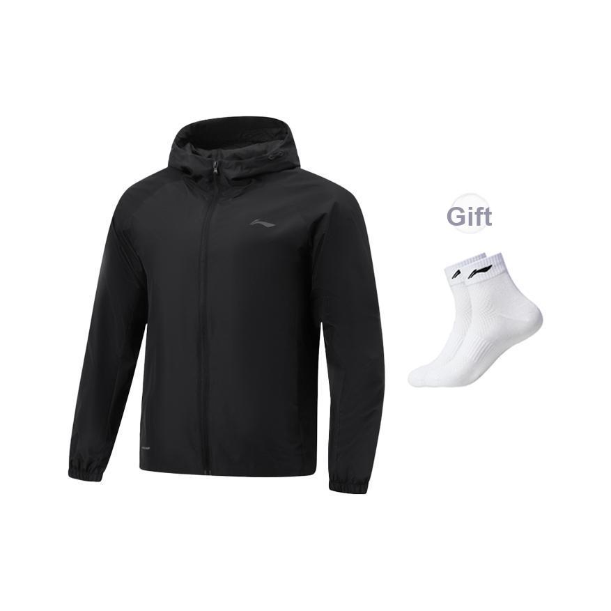 Li-Ning Windproof And Water-Resistant Hooded Windbreaker With Logo Men Outerwear AFDW079-3