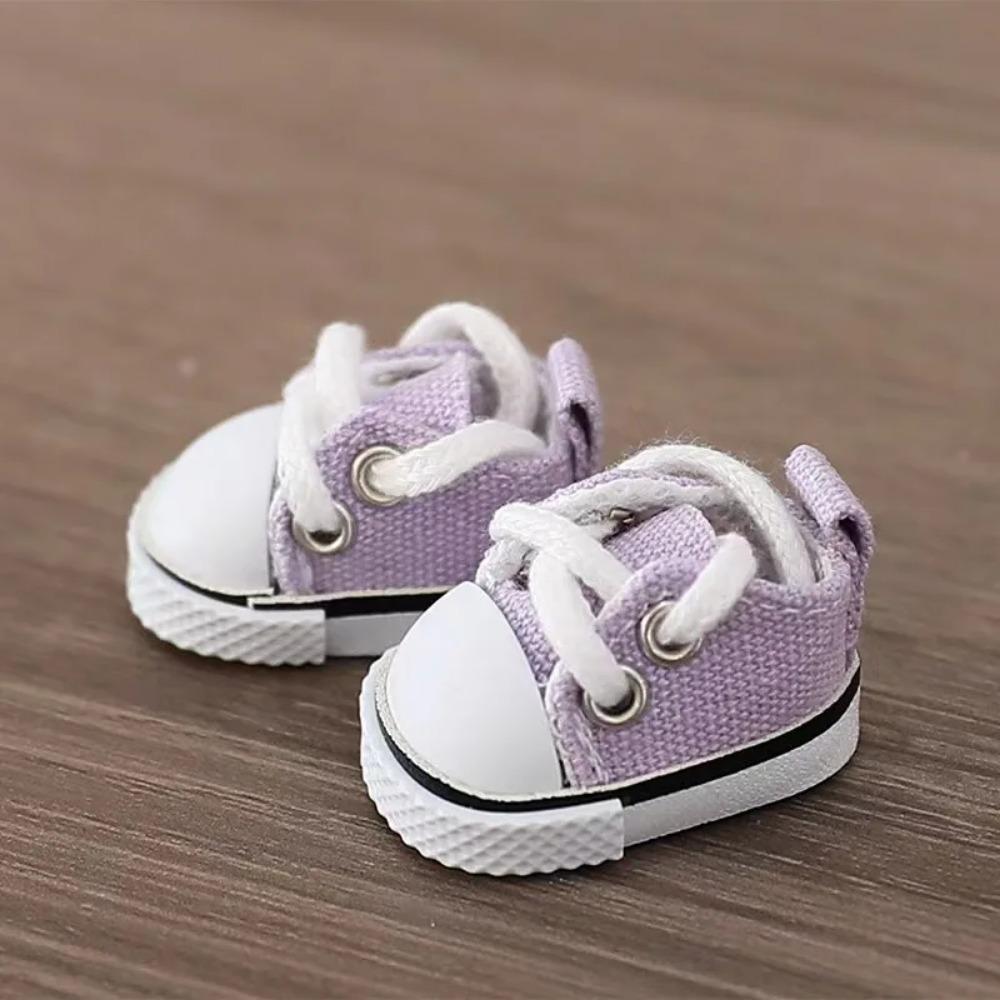 Labubu  Shoes (4*1.8cm) Doll Sneakers ,for 17cm Macaron Plush and 15cm EXO Cotton Doll and 1/6 BJD Doll Clothes Shoe Accessoires