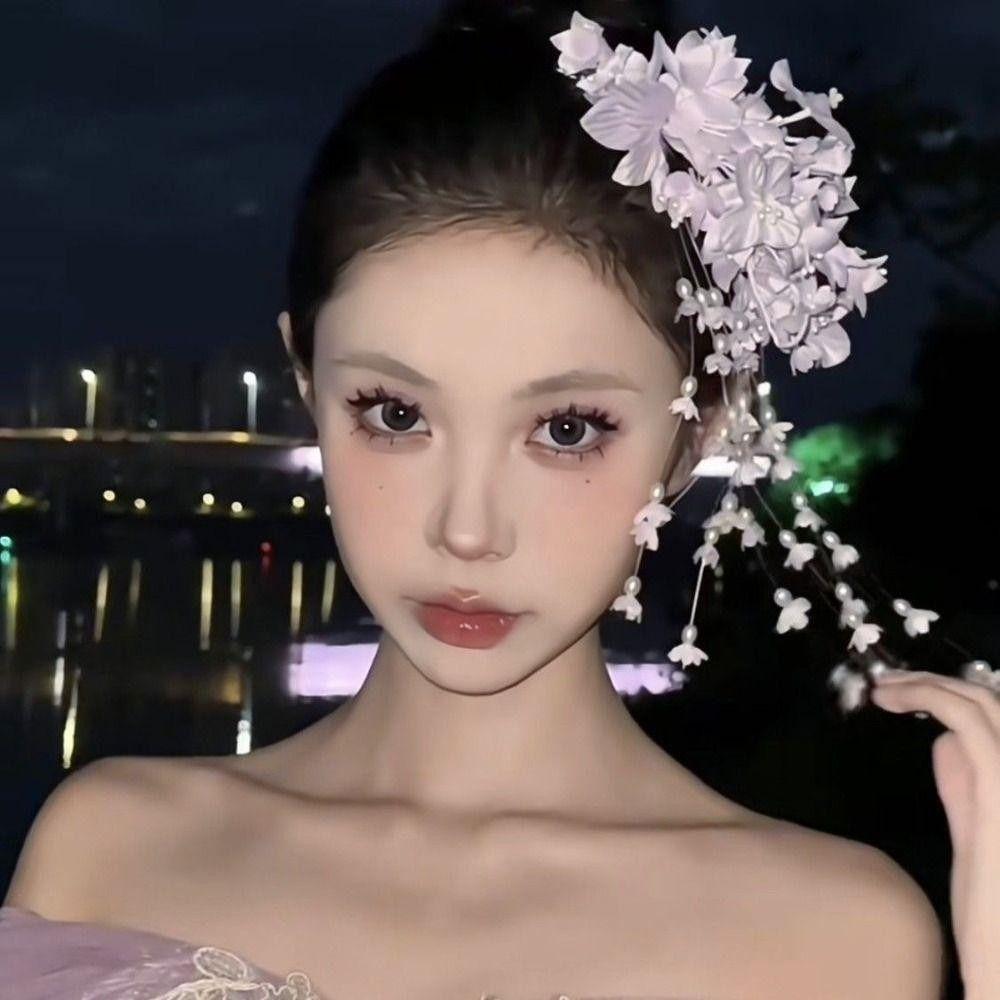 Luxury Tassel Side Clip New Chinese Style Duckbill Clip New Side Clip  Bridal Headwear