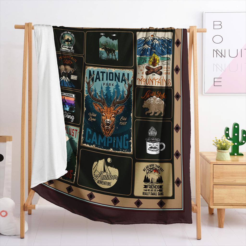 Blanket Flannel Blanket Animal Plant 3D Digital Printing Blanket Blanket