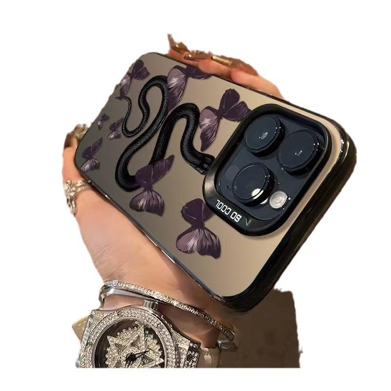 Butterfly Snake for iPhone15Pro Mobile Phone Case 15/14/16 E Laser 12 Apple 13 New 17promax