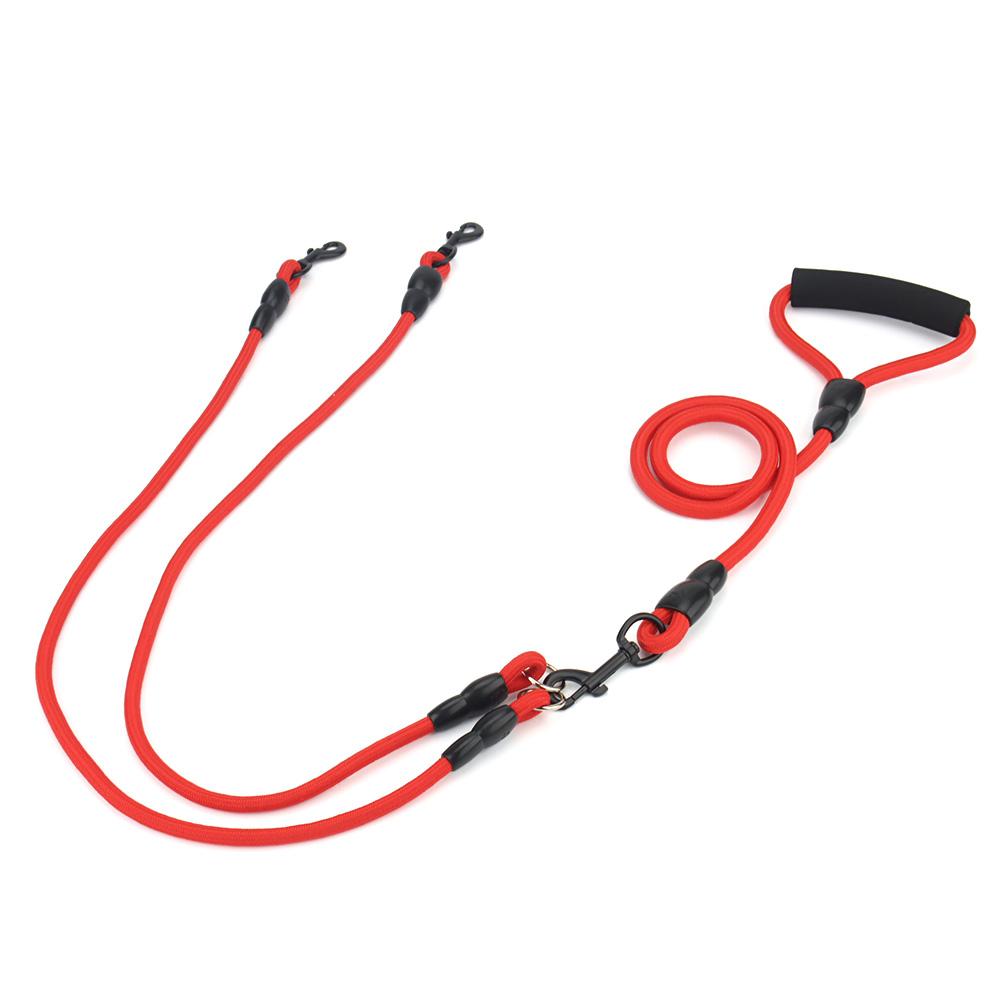 

S/L Pet Dog Leash Rope Double Dual Two Heads Dogs Leash Walk Two More Dogs Collars Harness Leads Dog Leashes S