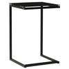 Day and Night - Day and Night Black Tempered Glass Side Table 40x40x60 Cm