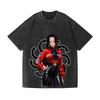 One Piece Boa Hancock Vintage Wash Japanese Design T-Shirt High-quality Streetwear Men's Clothing Wash T Shirt
