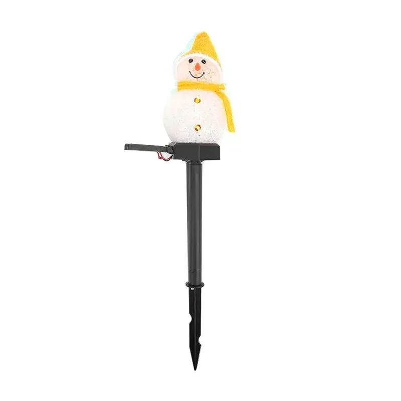 Christmas Snowman Solar Stake Light Outdoor Garden Waterproof Xmas Atmosphere Courtyard Lamp For Home Courtyard Decor