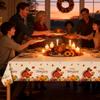 2 Pack Thanksgiving Tablecloths Disposable, Rectangle Thanksgiving Table Cover, Rectangle Vinyl Thanksgiving Turkey Tablecloth for Table Decor Party