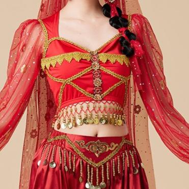 Indian Dance Costume Exotic Dance Performance Jasmine Princess Single Top Female