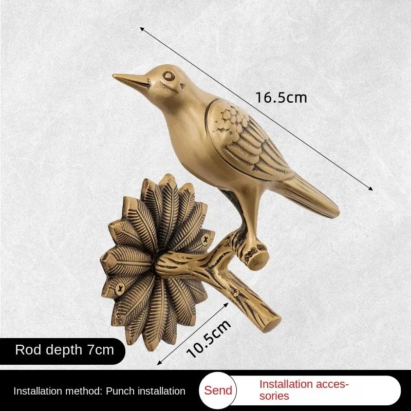 Antique Brass 3pcs Bath Towel Set Bird Ring Carved Toilet Paper Holder Creative Bar Bathroom Accessories WF