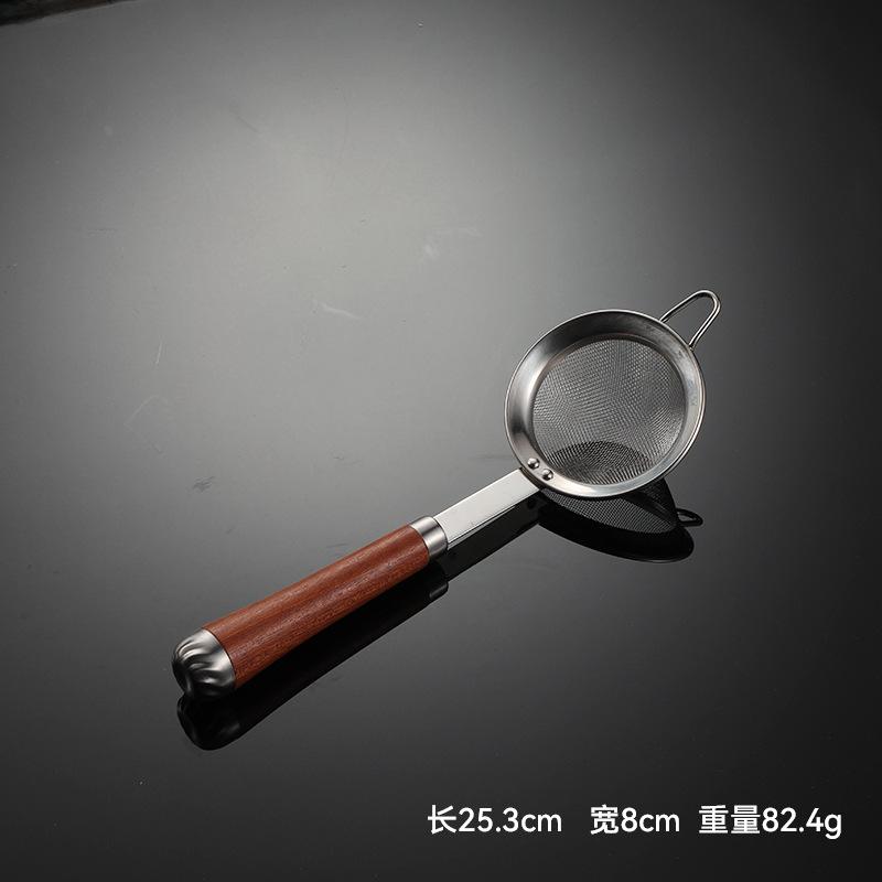 

Фильтр из нержавеющей стали 304 с ячейками 30, многофункциональная ручка из розового дерева, креативный бытовой кухонный фильтр, кухонная утварь