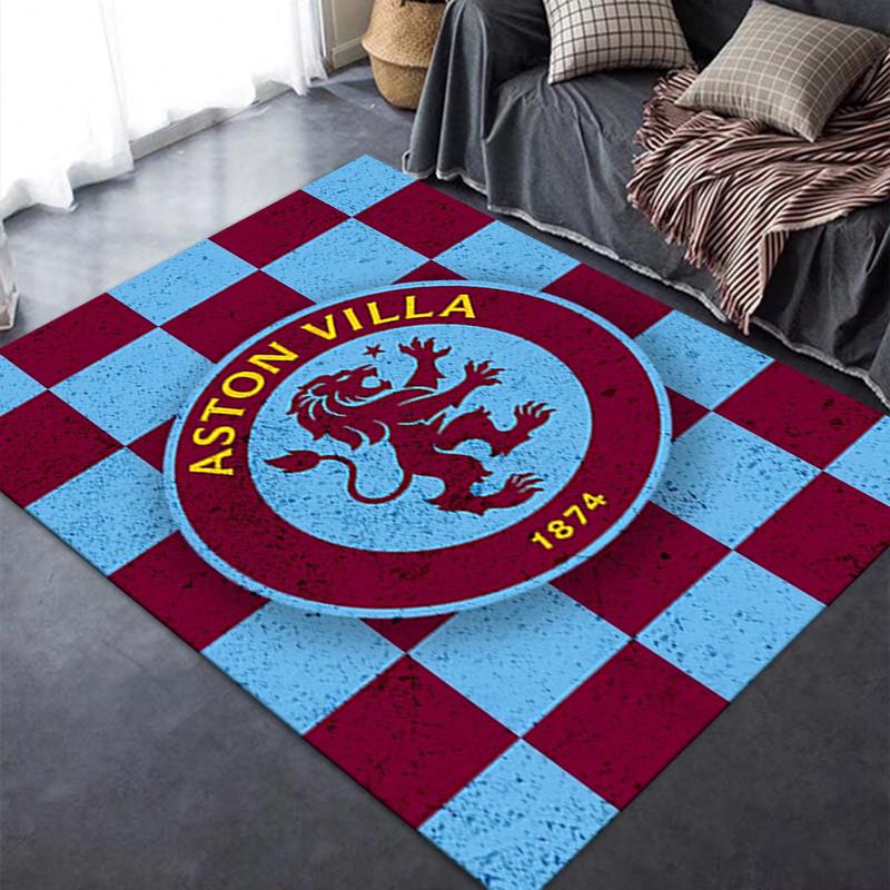 Tappeto Aston Villa per Soggiorno Camera da Letto Casa Decorazione Divano, Tappetino Antiscivolo per Giochi Bambini