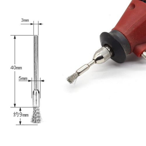 KIMLONTON Stainless Steel Wire Brush Pen Set, 30-Piece Set for Polishing, Rust Removal, Paint Stripping, Grinding, Polishing Wheels, Rotary Tools, Min