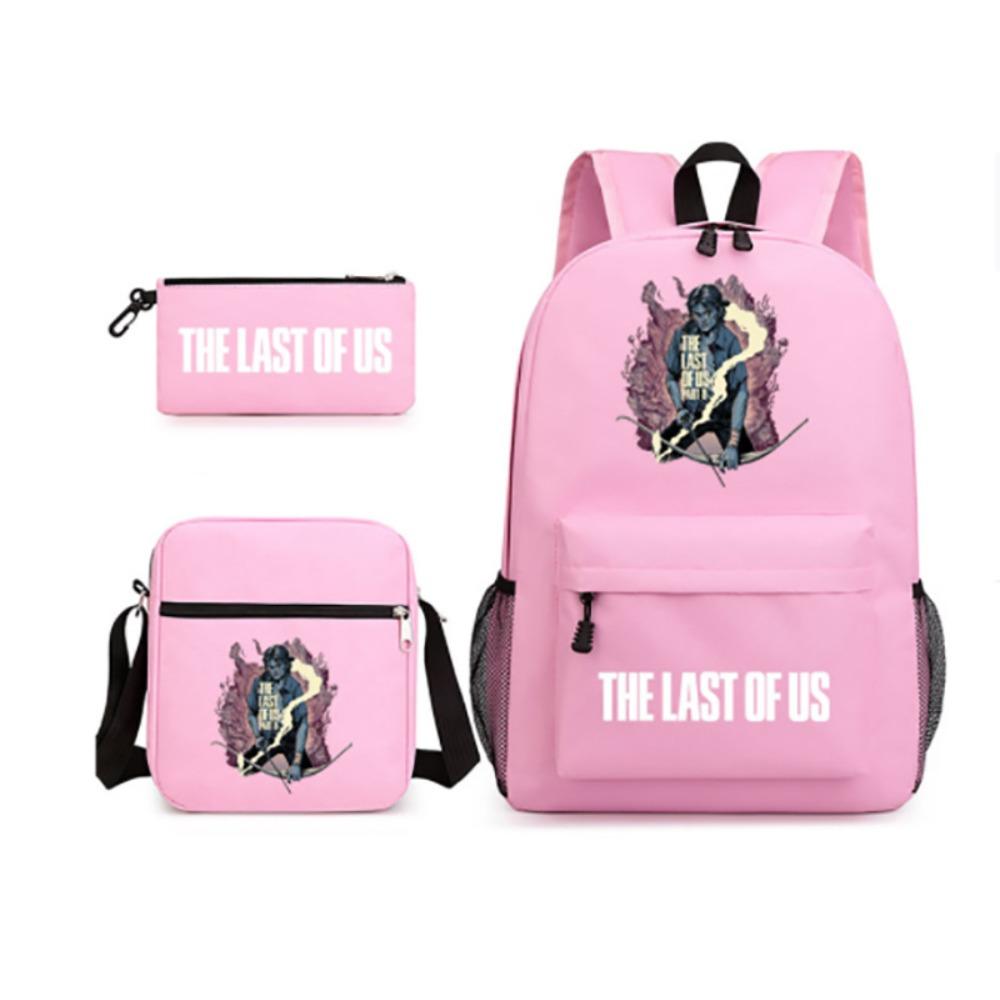 2023 Film and Television Peripheral Printed School Bag 3-piece Casual Pencil Bag Shoulder Bag Double Shoulder Back