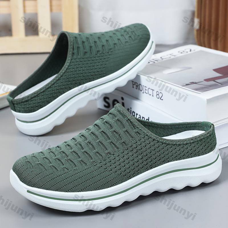 Fashion Women's Casual Shoes Summer Mesh Breathable Soft Sole Slippers Fashion Non Slip Lightweight Comfortable Height Increase Sandals