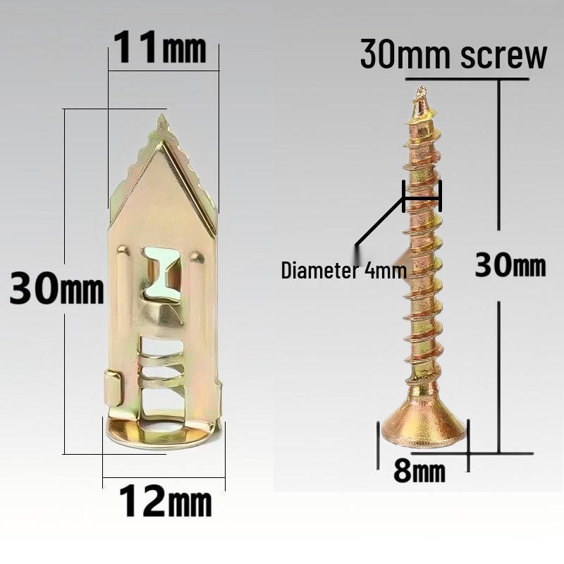 Portable No-Drill Gypsum Board Expansion Screw for Fiber Cement Board