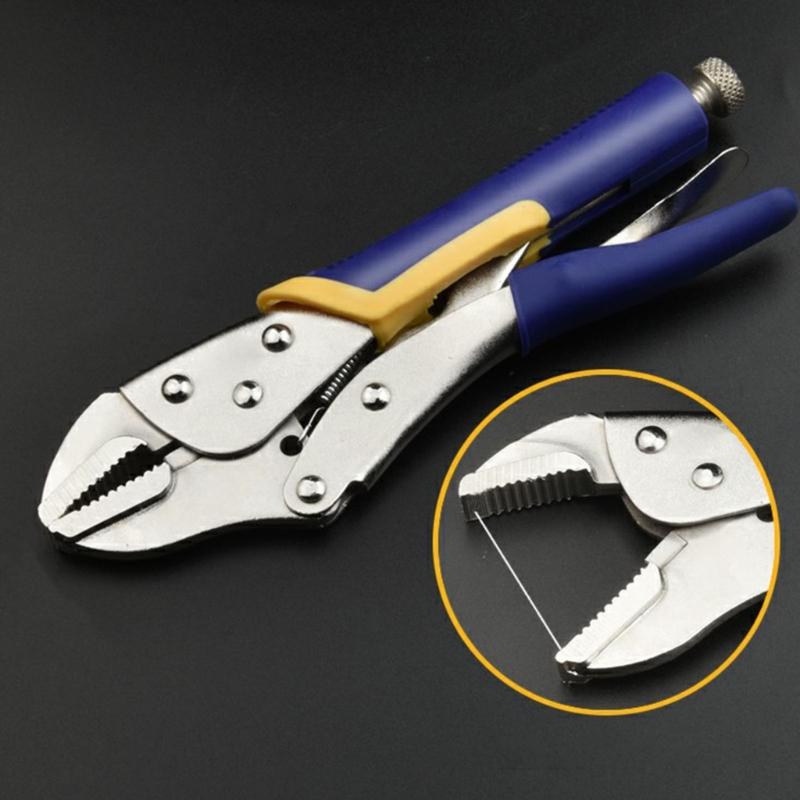 Industrial Grade C-Type Auto-Locking Pliers - Round Straight Pointed Jaw Quick-Sealing Fixing Pliers