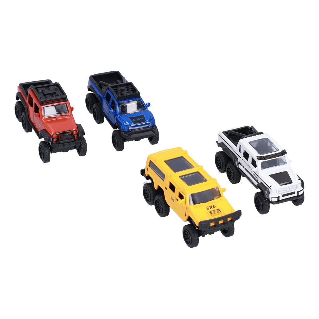 1:50 Alloy Pull Back 6 Wheel Off Road Cars Metal Friction Powered Die Cast Car Vehicles for Toddlers