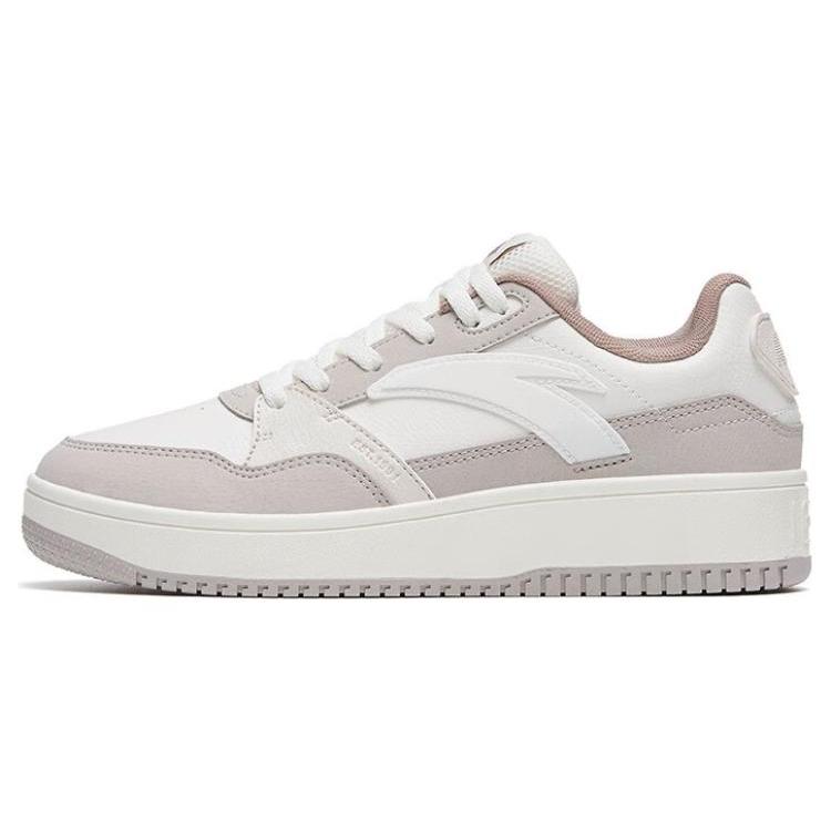 

Anta 982GZ Synthetic Leather Low top Slip Resistant Cushioning Abrasion Resistant Skateboard Shoes Women s White Gray 122318063-3 36