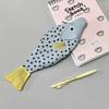 Kreatives Fisch-Federmäppchen Einzigartige Fisch-Aufbewahrungstasche Schülergeschenk Büro-Schreibwaren PU-Material Lernzubehör
