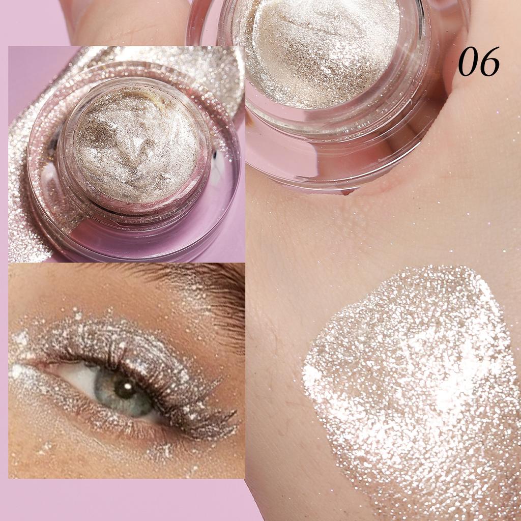 YOUNG VISION Liquid Gel Glitter Eyeshadow, Face & Body, Quick-Dry, Sheer Waterlight Liquid Gel Formula, Easy Blend for Long Lasting Galactic Glow
