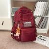 Schoolbag Backpack Girl ins Wind Student School Bag High School Female College High School Bag Large Capacity Backpack