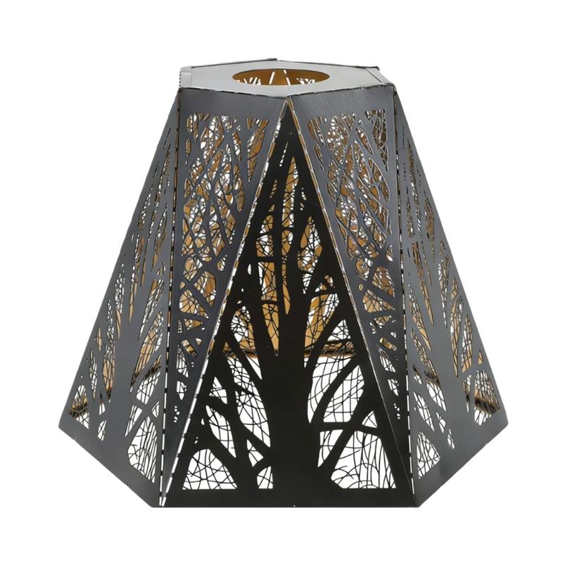 Decorative Metal Lamp Shade Openwork Pattern Creates Pleasant Atmosphere For Indoor Illumination