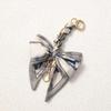 Elegant Hand-Woven Scarf Chain with Bow Decoration Pendant for Bag Strap Modification.