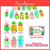 Charming Hawaiian Flamingo Cactus Pineapple Coconut Cake Decoration Set For Birthdays