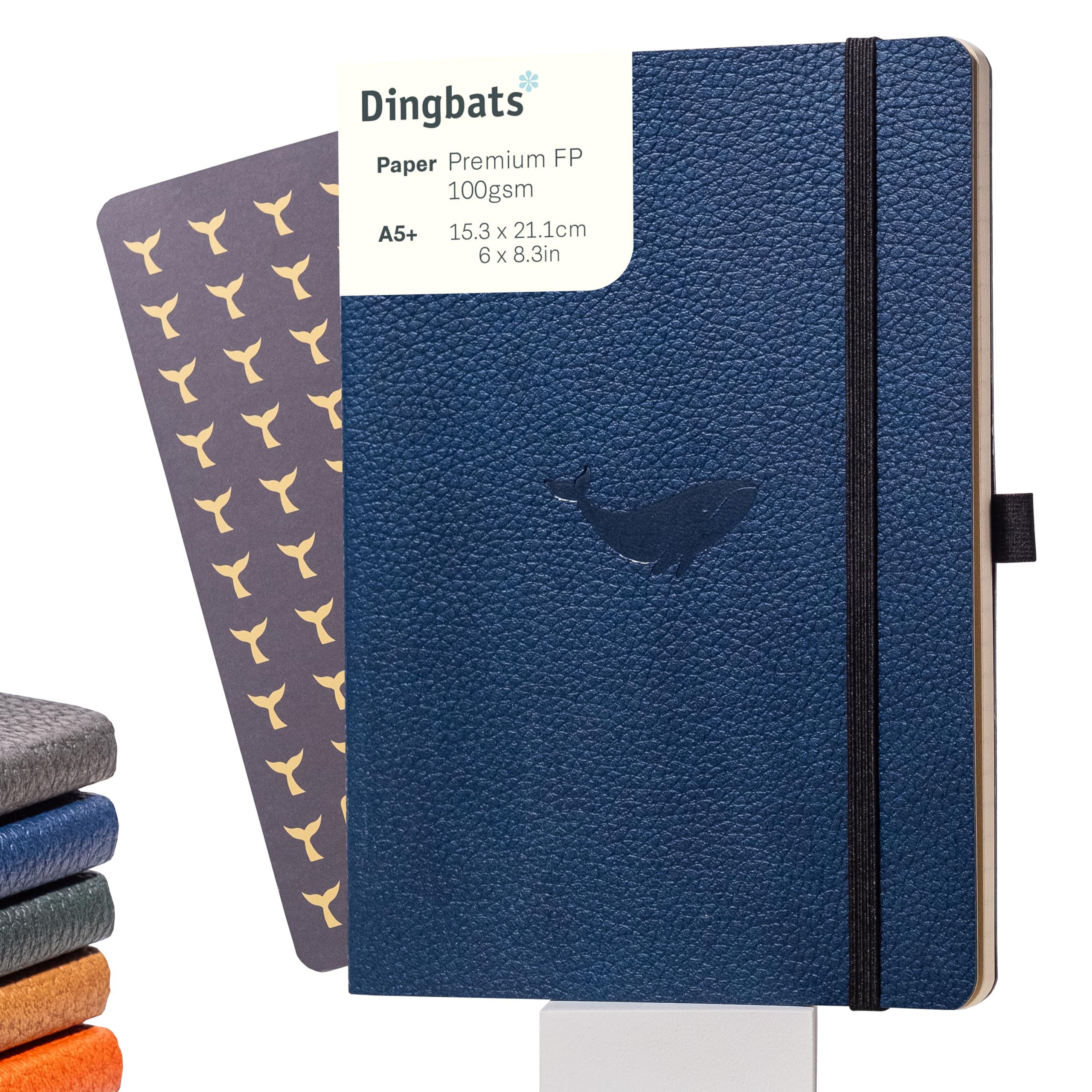 

A5 Dotted Journal Notebook Softcover PU Leather Ideal for and Business with Elastic Pen and Bookmark Dingbats - - - Work, Travel, - Pocket, Closure,