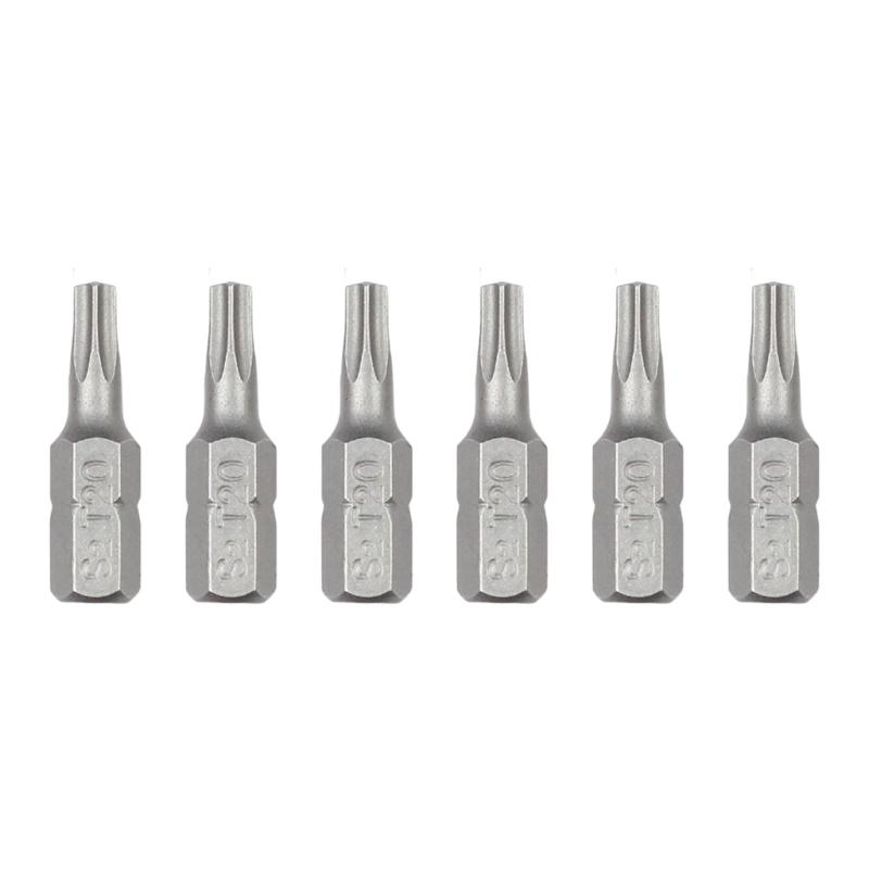 Steel Impact Bit 6Pcs Set Tamper Proof Bit Kit Magnetic Screwdriver Bit Professional Repairs Tool