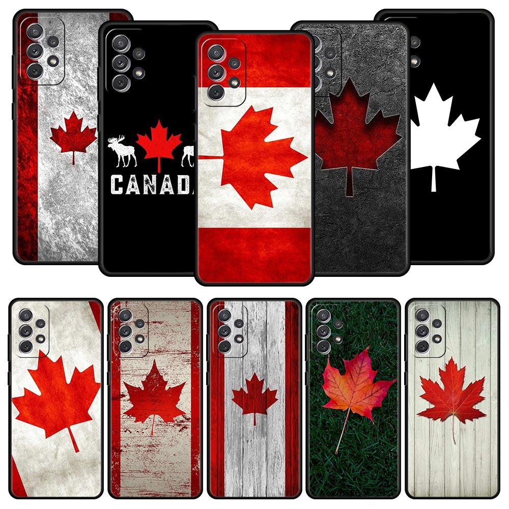 Maple Canada Flag Love Football Phone Case For Samsung A17 A07 A55 A35 A25 A15 A05 A33 A31 A23 A21s A13 A41 A73 A53 A51 A71Cover