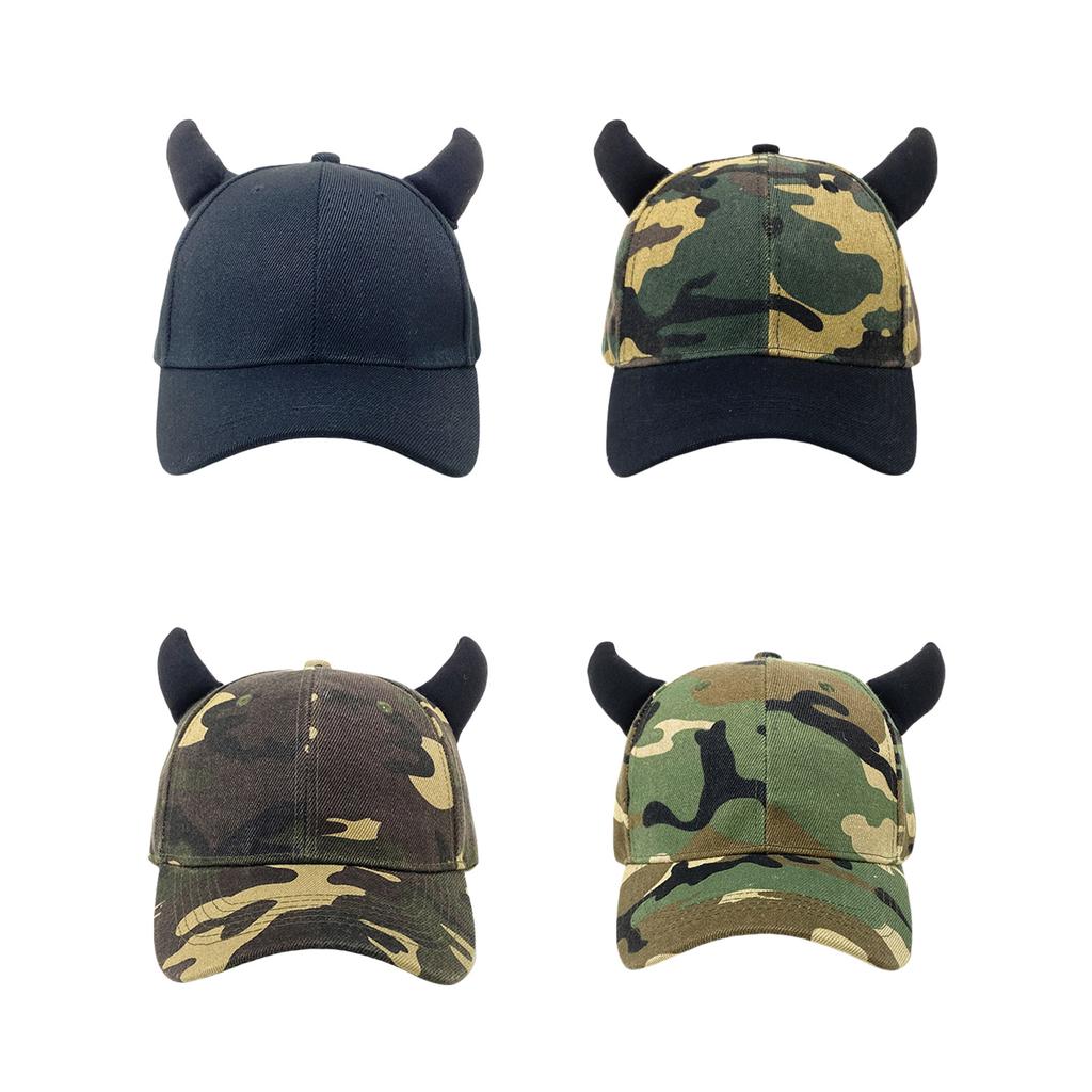 Women Modern Horn Baseball Hat For Girls Women Headwear Decorative Horn Adjustable Hat Devil Horn