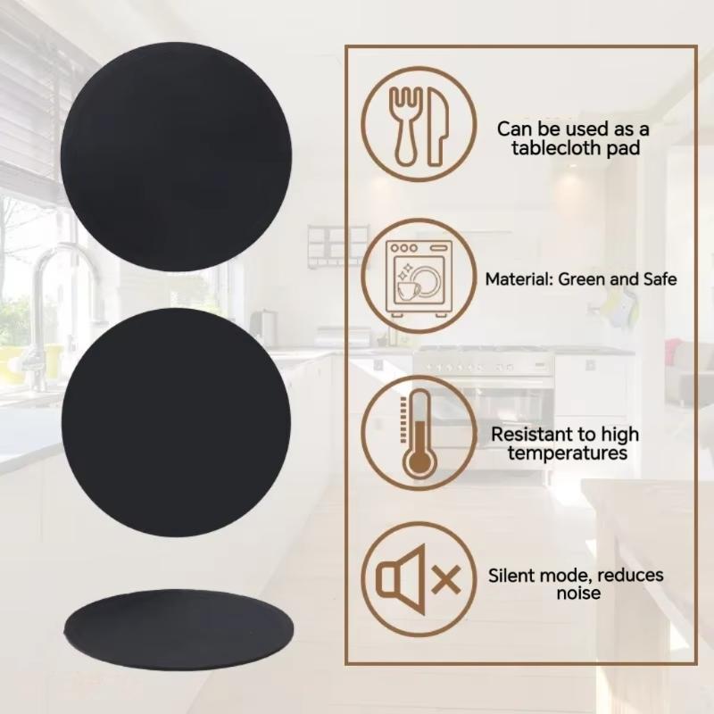1Pcs Non Slip Round Silicone Drink Coasters Black Cup Coaster For Hot And Cold Beverages Drinks - Anti Stain And Heat Resistant
