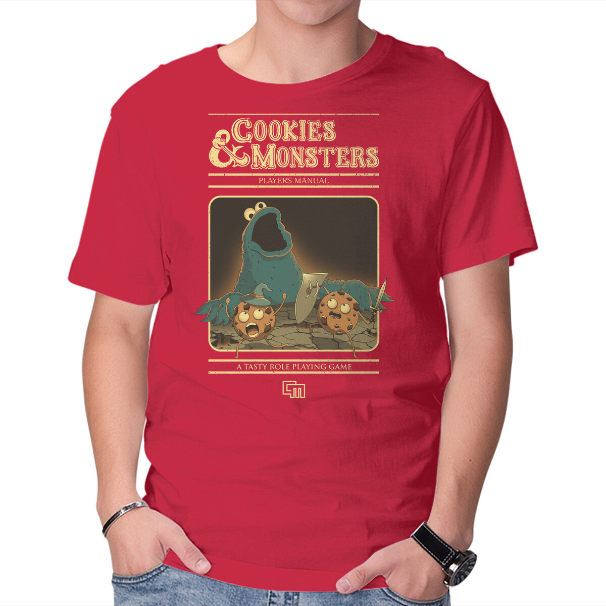Unisex Crew Neck T-Shirt Cookies & Monsters Graphic Short Sleeve Casual Tee XXXXL